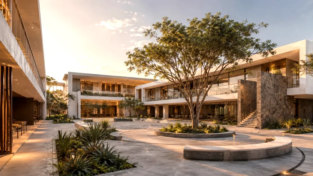 Rendu d'une residence SteelNest Concept en Afrique de l'Ouest