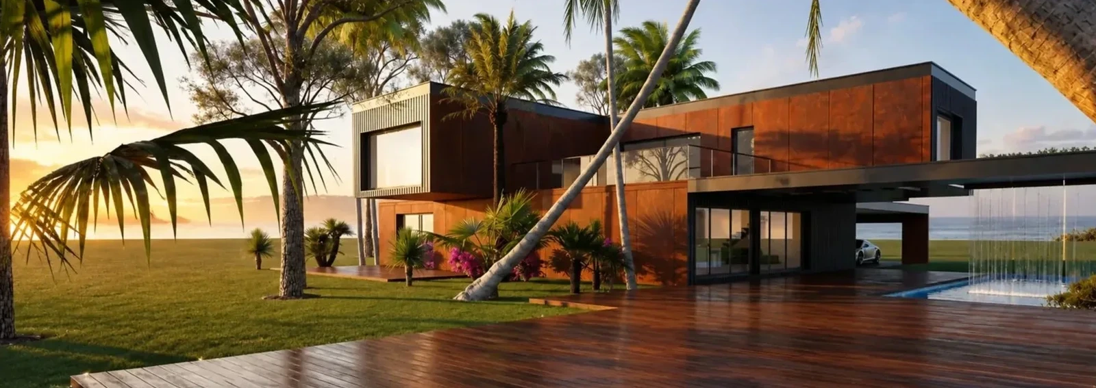 Villa Luxia 600 S au lever du jour