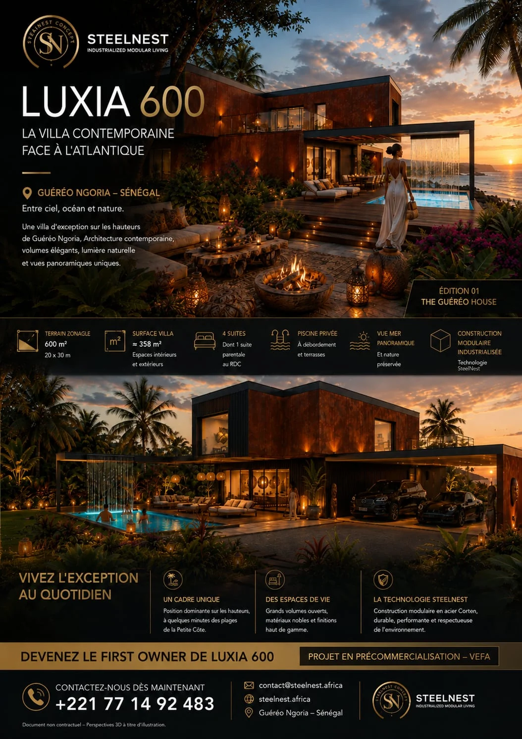 Fiche commerciale Luxia 600 — Guéréo Ngoria, Sénégal
